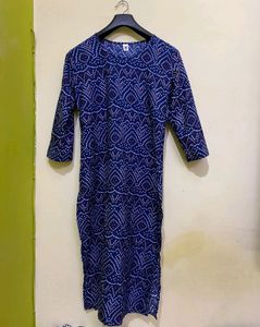 Blue Chunri Print Kurti