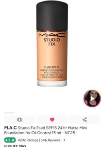 AUTHENTIC MAC Studio Fix Fluid Foundation SPF 15