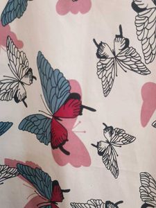 Adorable Butterfly Print Peplum Top
