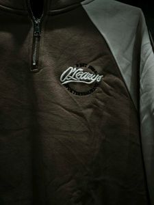 Brown Zip-Up Sweatshirt