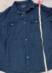 Unisex New Denim Double Pocket Shirt