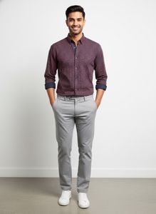 Men's hearts Print Button-Up Shirt