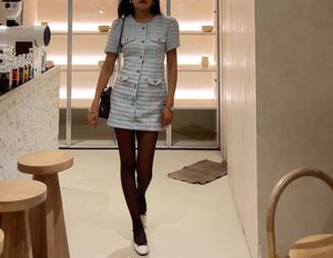Korean Tweed Mini Dress