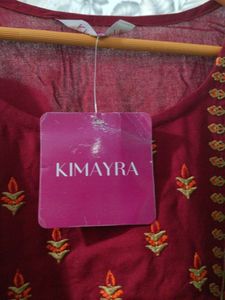 Brand New Embroidered Kurti Maroon Colour