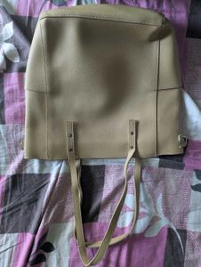 CLEARANCE Leatherite Tan Tote Bag
