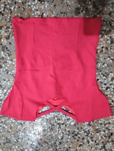 Chic Red Heart Cutout Crop Top
