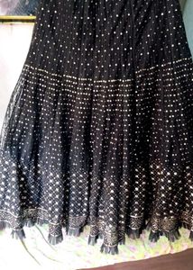 Black Sequined Lehenga Choli free gift