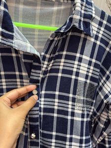 Chic Plaid Button-Up Tunic Shirt