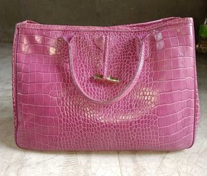 Original Authentic Longchamp Crocodile Embossed Pi
