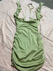 New Green Bodycon Mini Dress