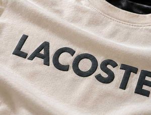 Lacoste Cream Graphic Tee