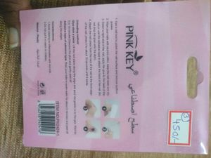 Pink Key Nail Art Press-On Nails
