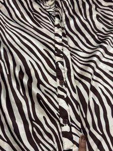 satin zebra shirt