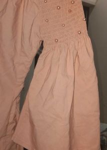 Peach Off-Shoulder Dress