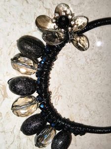 Black Floral Necklace