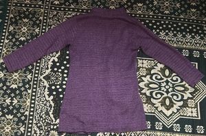 Purple Textured Button-Up Jacket