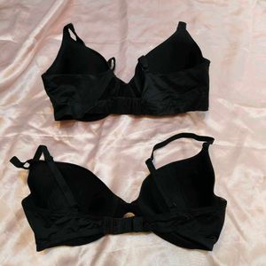 Comfortable Black Bras - Pack of 2