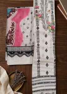 Elegant White Kurta Set with Mirror Work