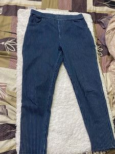 Blue Striped Pants