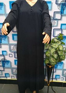 Elegant Black Burqa Nida Fabric Smoothly