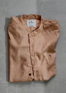 Mr Bowerbird Light Orange Half Collar Shirt