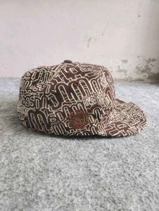 Brown All-Over Logo fitted cap