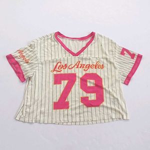 LA "79" Striped Crop Top
