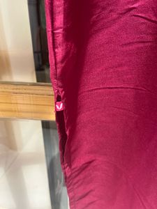 Varanga Maroon Embroidered Silk Kurta