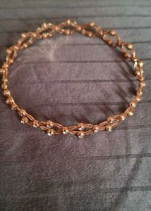 Chic Rose Gold Tone Beaded Convertible Bracelet