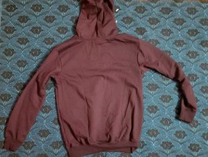 Maroon Hooded Sweatshirt with Front Pocket