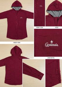 combo of Maroon and green checked Hooded shirt
