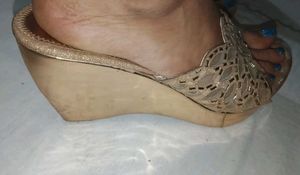 Sparkling Gold Embellished  Sandals