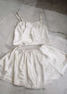 Satin Camisole & Skirt Set