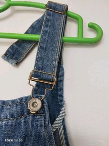 Distressed Denim Overalls