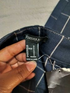 Checkered High-Waisted Pants