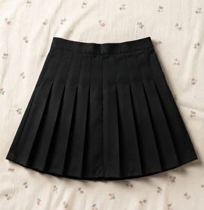 Black Pleated Mini Skirt