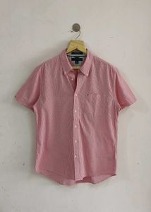 Tommy Hilfiger Men's Pink Gingham Shirt