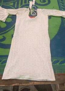 White Chikankari Kurta isske sath full set