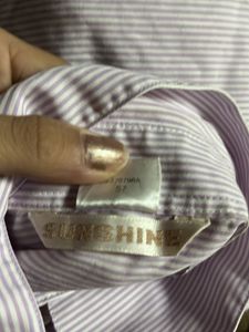 Striped Short Sleeve Button-Up Shirt