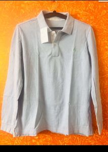 Light Blue Long Sleeve Polo Shirt