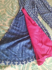 Double Layered Stylish Indigo Palazzo