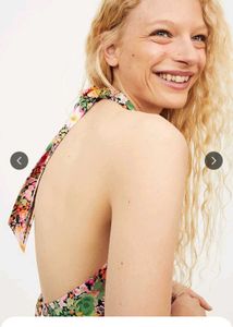 Vibrant Floral hulter neck top