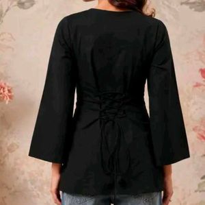 Elegant Black Corset Kurti