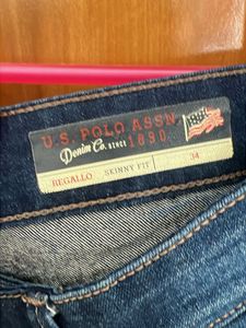 USPA Classic Blue Denim Jeans- skinny fit 34inch