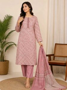 combo offer Beautiful Pink Printed Kurta Set