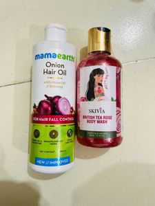 Mamaearth oil&Skivia British tea rose body wash