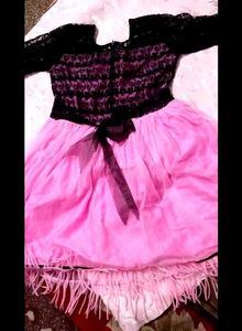 Pink & Black Party Dress