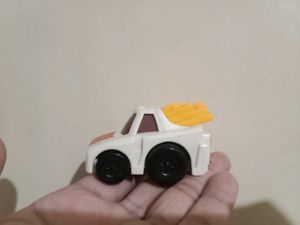 Vintage White &amp; Yellow Toy Pickup Truck