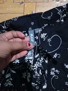 Black Floral Print Dress