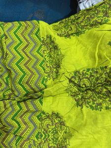 Green Printed Kurta